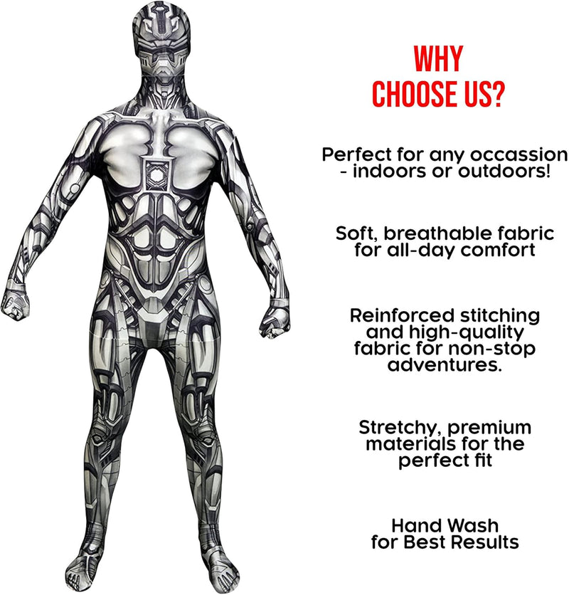 Morphsuits Roboter Kostüm für Erwachsene, Monster Verkleidung, Halloween und Karneval - L L Roboter,
