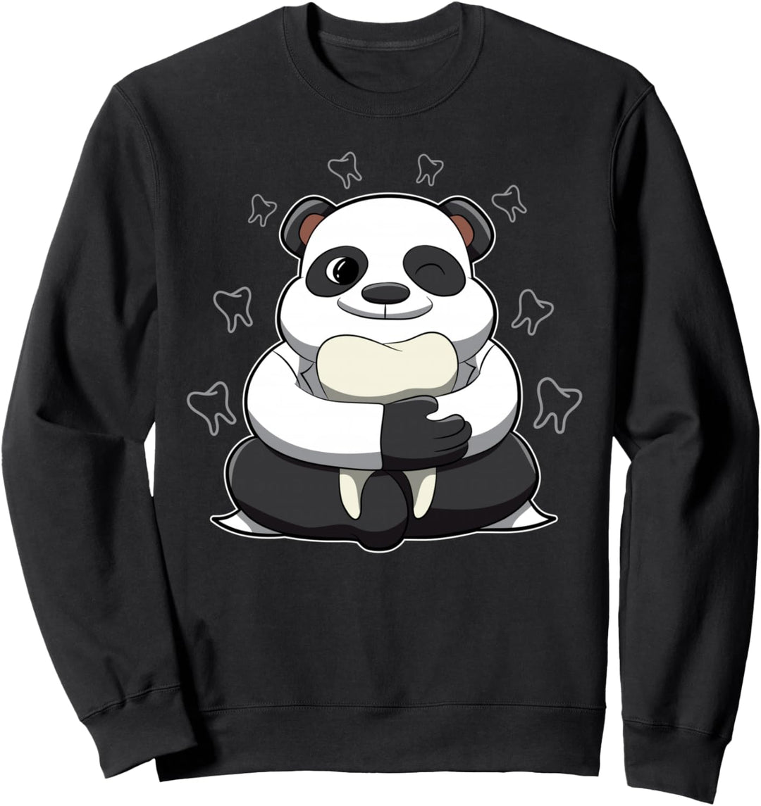 Doktor Panda Bär - Lustiges Zahnarzt-Tier - Pandabär Sweatshirt