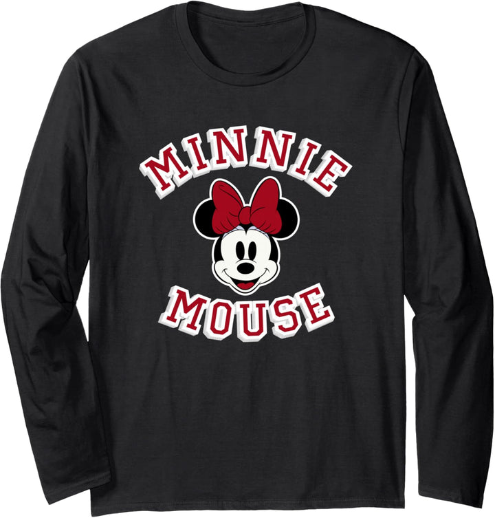 Disney Mickey and Friends Minnie Mouse Vintage Varsity Langarmshirt