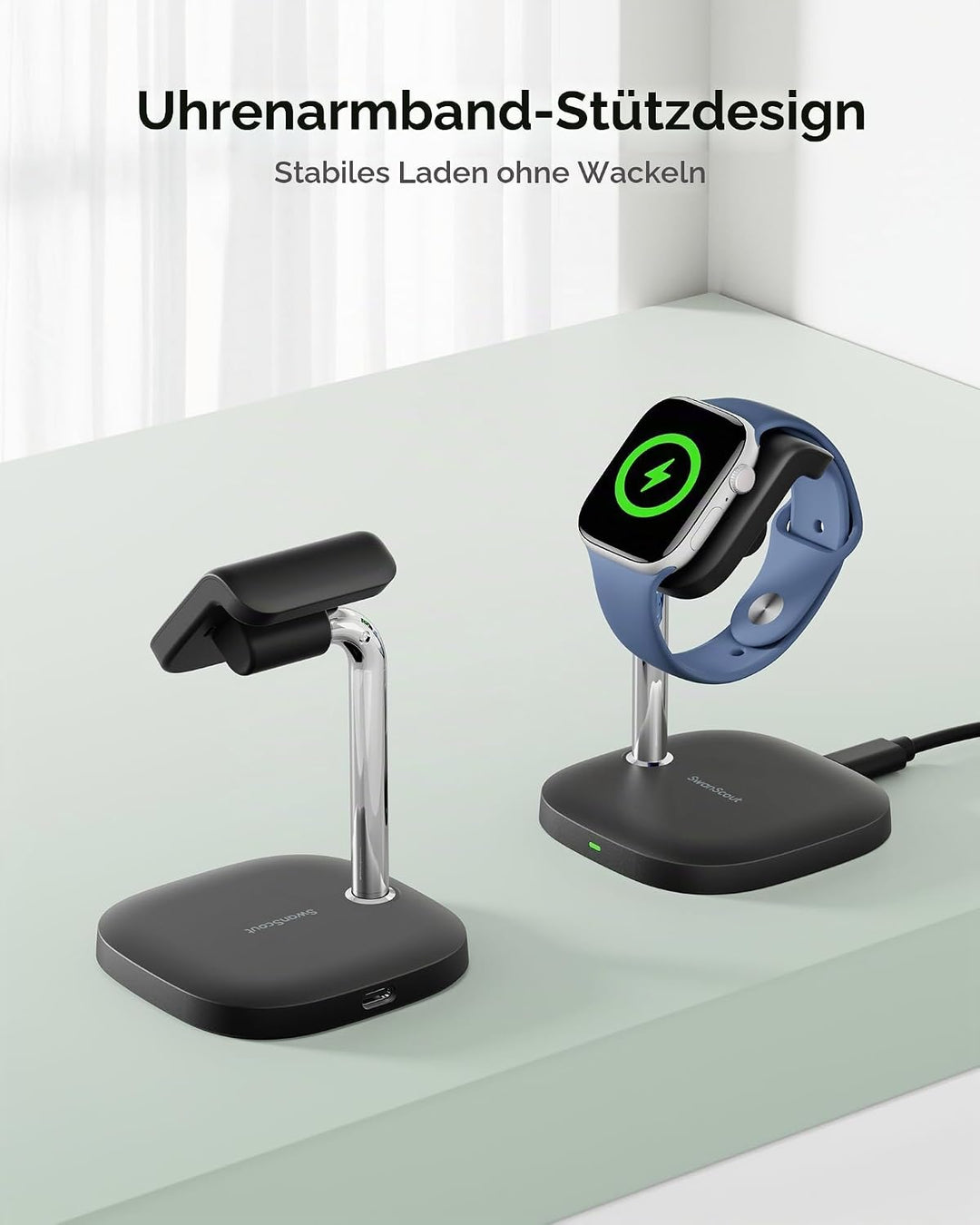 Schnellladestation für Apple Watch 11/Ultra 3/SE 3, 5W Magnet Wireless Ladegerät für Apple Watch Ult