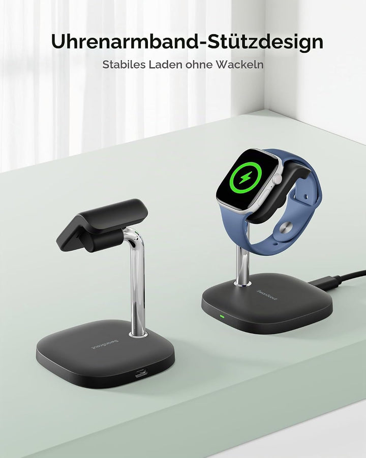 Schnellladestation für Apple Watch 11/Ultra 3/SE 3, 5W Magnet Wireless Ladegerät für Apple Watch Ult