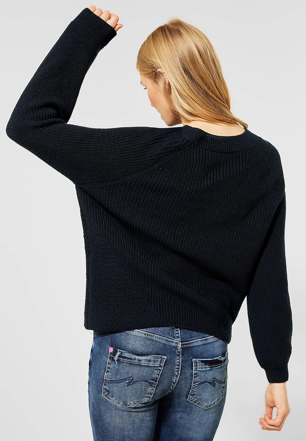 STREET ONE Damen Pullover 34 Dark Blue, 34 Dark Blue
