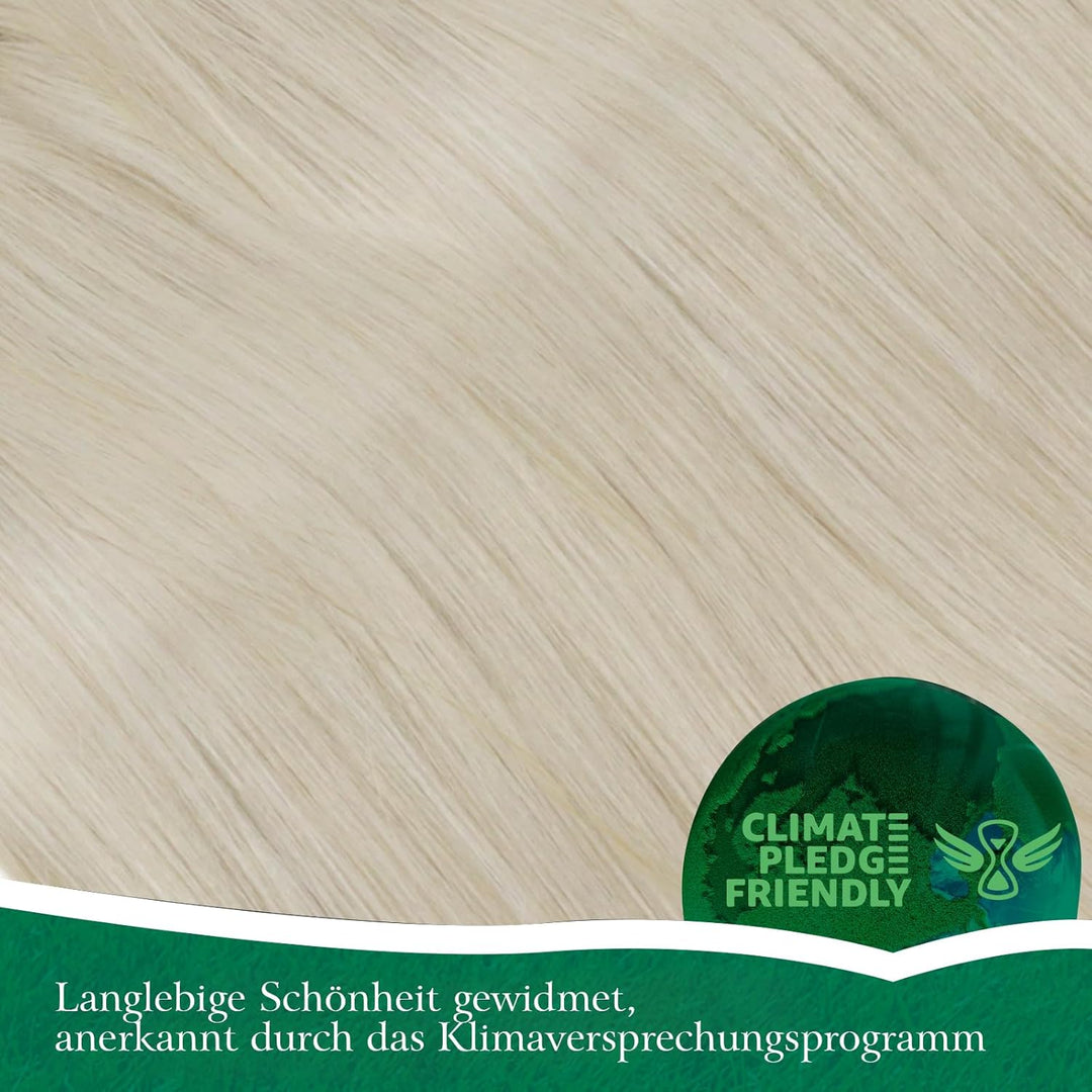 Easyouth Zopf Extensions Echthaar Blond Ponytail Haarverlangerung Echthaar zopf Extensions Platinblo