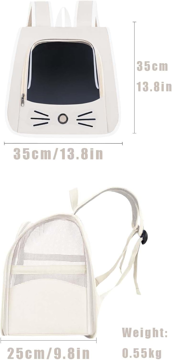 Tragbare und Faltbare Katzentasche,Atmungsaktive und Faltbare Haustier Rucksack,Katzenrucksack mit N