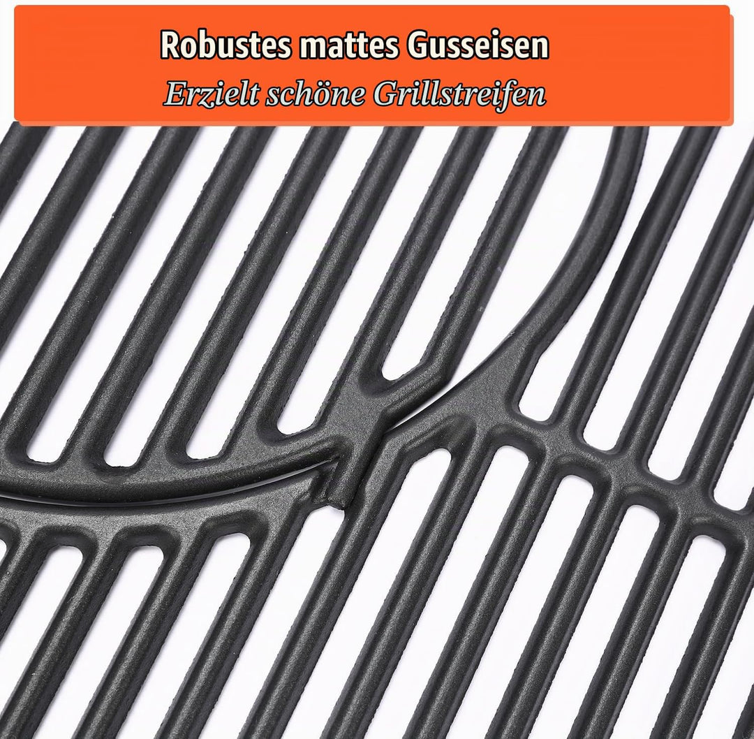 GFTIME 44.5 x 30.2cm 7638 Gusseisen Grillroste für Weber Spirit I &amp; II E/S-310 320 330 (mit vorderen