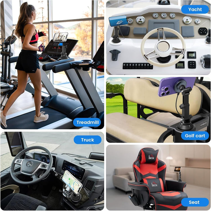 OHLPRO MagSafe Becherhalter Auto Handyhalterung mit Ladefunktion, 15W Schnellladegerät, Magnetische