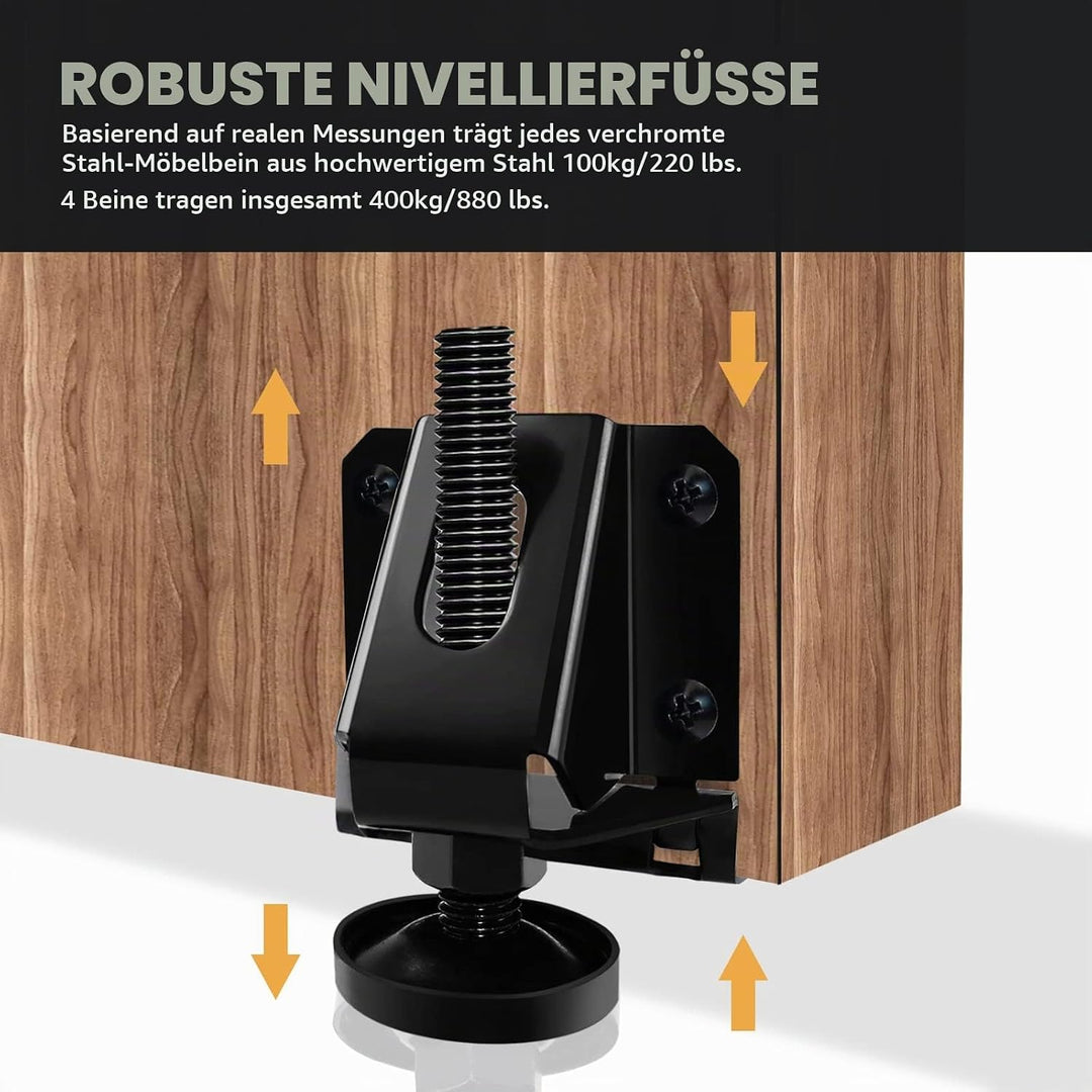 LOSCHEN]16PCS Hochbelastbare verstellbare Nivellierfüsse für Möbel, Sechskantmuttern Sperre Möbelfüs