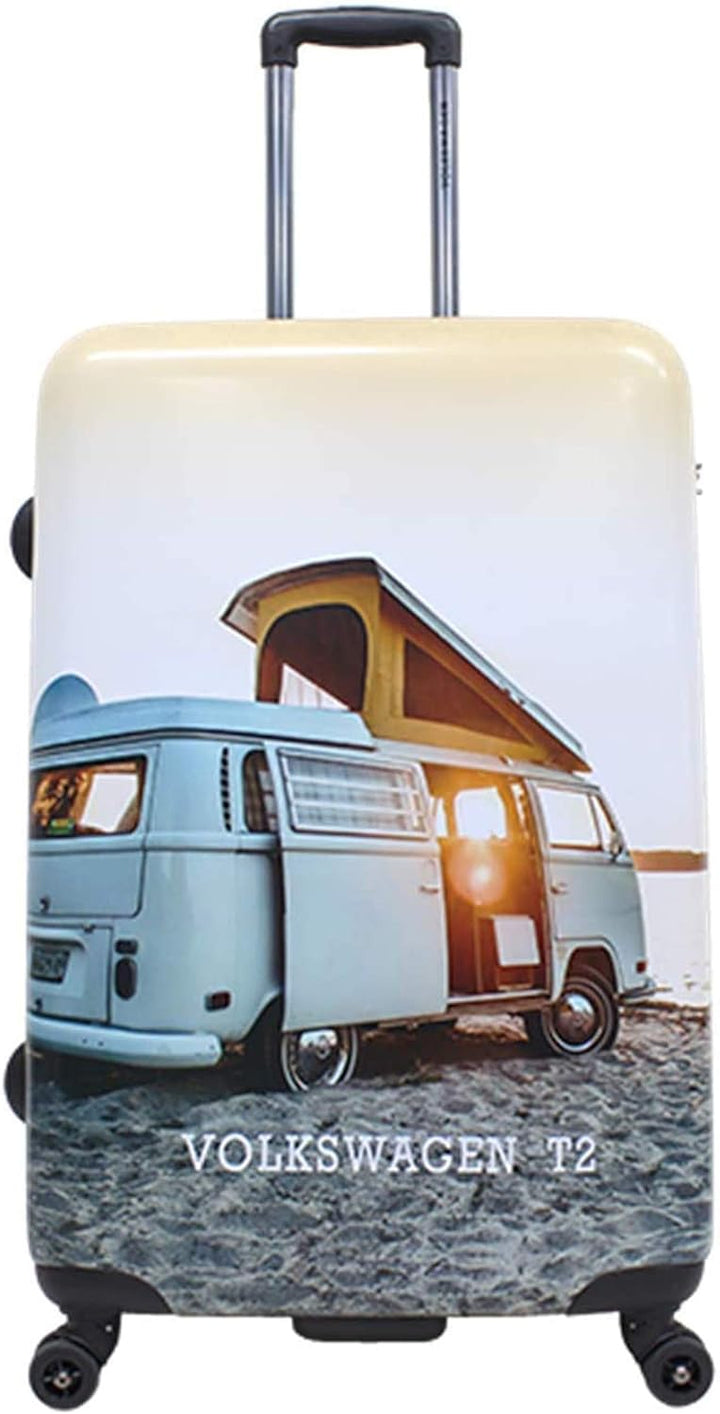 Bowatex Print Bulli T2 Camper Bus Reise Koffer Trolley 4 Rollen 67 cm medium