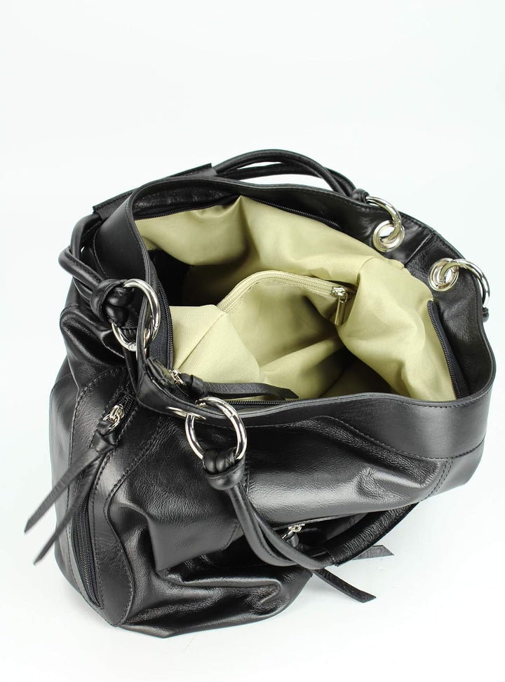 Belli ital. Nappa Leder Shopper Handtasche Damentasche Ledertasche - Farbauswahl - 35x31(mittig) x17