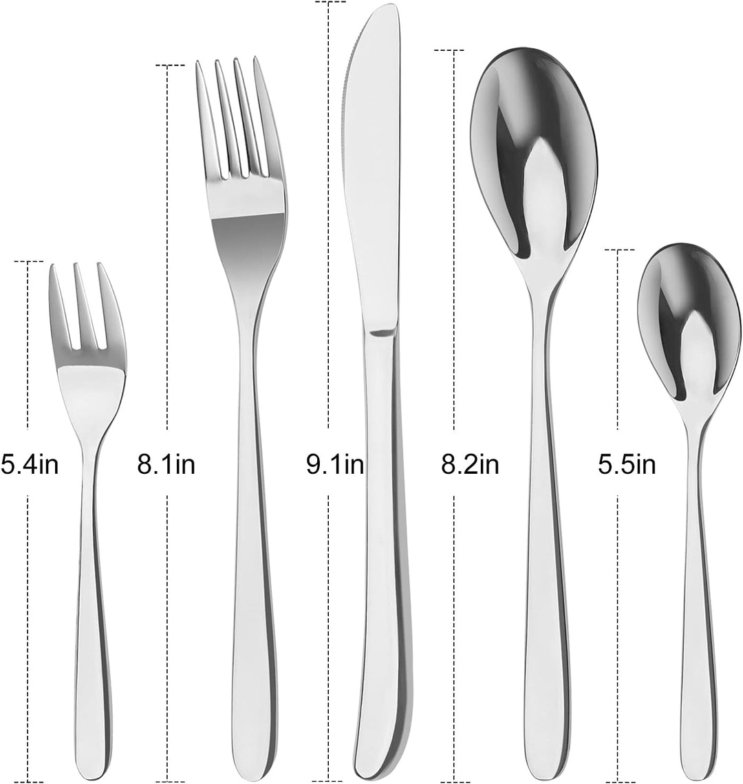 Besteck Set, Bettlife 30-teilig Besteckset für 6 Personen mit Messer/Gabel/Löffel, Edelstahl Essbest