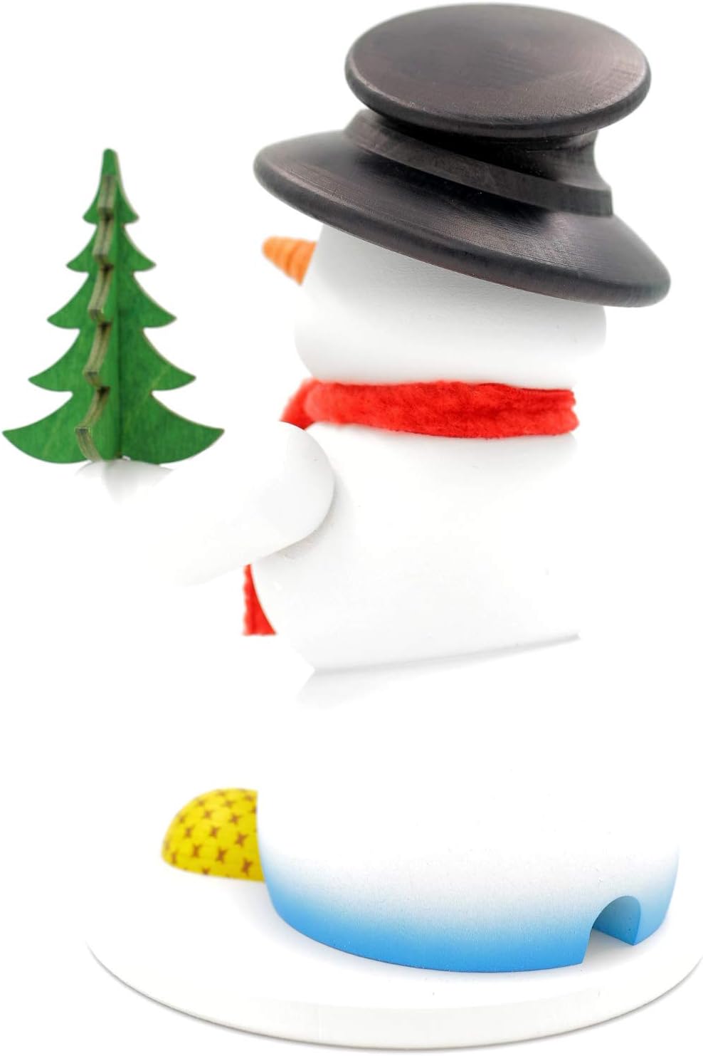 Kuhnert - Erzgebirgische Holzkunst Räuchermann Räucherfigur Schneemann 19cm - Baummauser, Baummauser