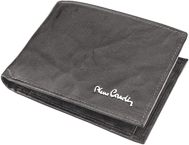 Pierre Cardin Geldbeutel Herren - Elegante Portemonnaie Herren Echtes Leder mit Geldscheinfach 10 Ka