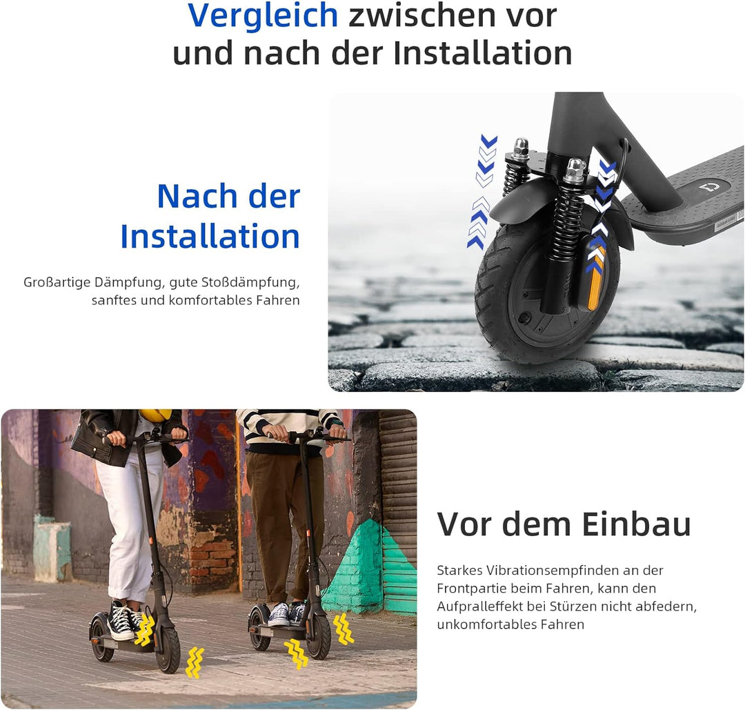 ulip Hydraulische Federung vorne Stossdämpfer mit Schutzblech vorne und Reflektor für Elektro-Scoote