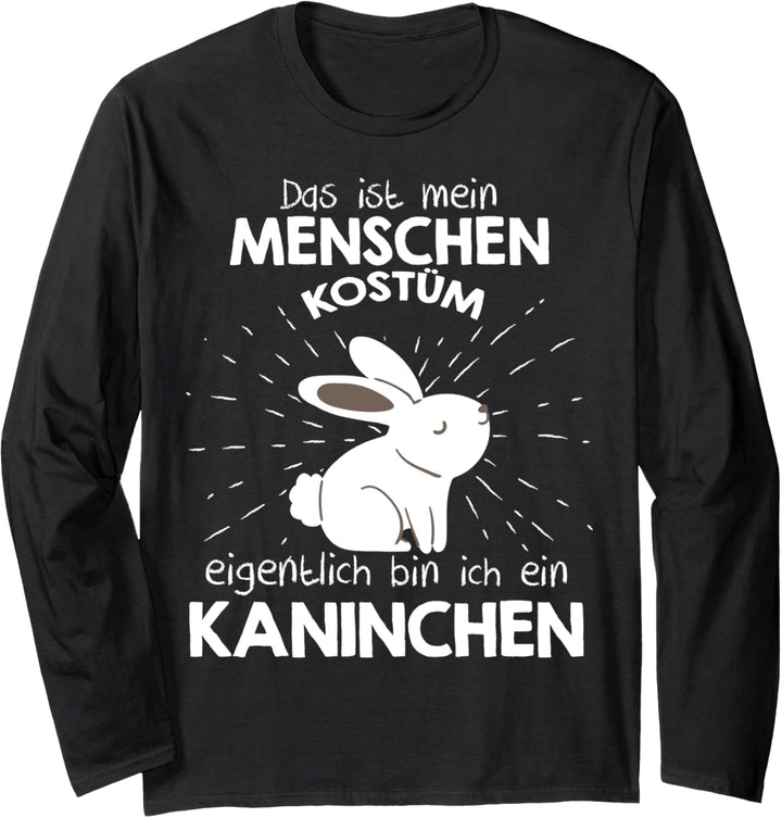 Mein Menschen Kostüm Bin ich ein Kaninchen, Halloween Outfit Langarmshirt