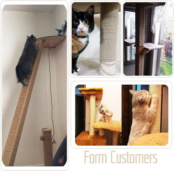 Aoneky Sisalseil für Katzen-Kratzbäume, Natur-Seil, als Ersatzmaterial, Griffoir cat für Kratzbaum,