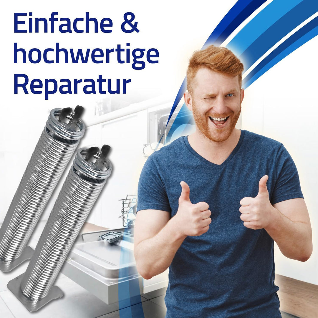 Reparaturset Scharniere in Schwarz und Feder für Geschirrspüler mit dem Originalcode 00754869 für Bo