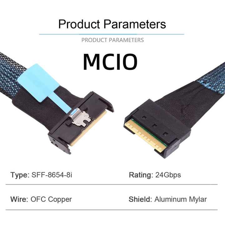 xiwai MCIO SFF-8654 SAS 4.0 74Pin Stecker auf PCI-E Slimline 8i 74Pin Stecker PCI-E 5.0 Mini Cool Ed