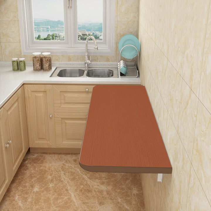 Supfine Klappbarer Wandtisch aus Holz, klappbarer Wandschreibtisch mit Halterungen, Esstische, multi