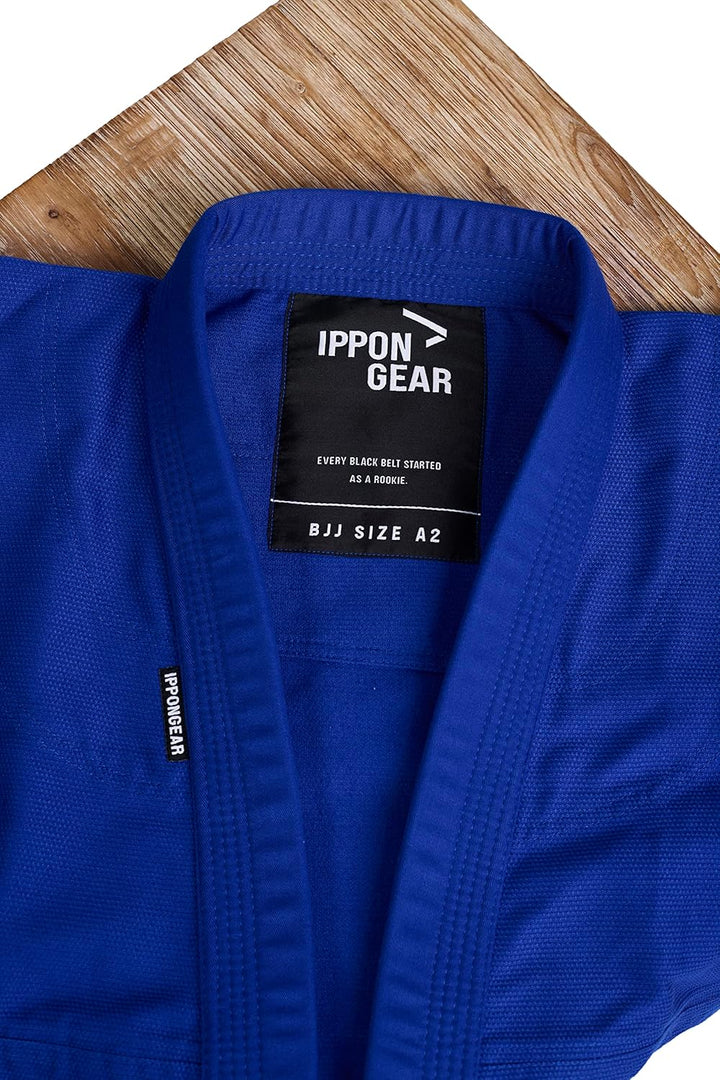 IPPONGEAR BJJ Brazilian Jiu Jitsu Einsteiger Anzug inkl weissem Gürtel [Pearl-Weave Material I 350gr