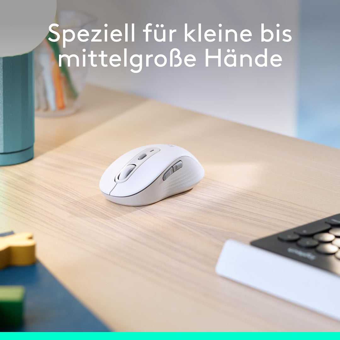 Logitech Signature M650 L Left Kabellose Maus - für grosse linke Hände, Leise Klicks, Anpassbare Sei