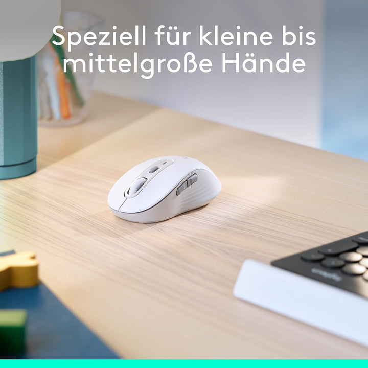 Logitech Signature M650 L Left Kabellose Maus - für grosse linke Hände, Leise Klicks, Anpassbare Sei