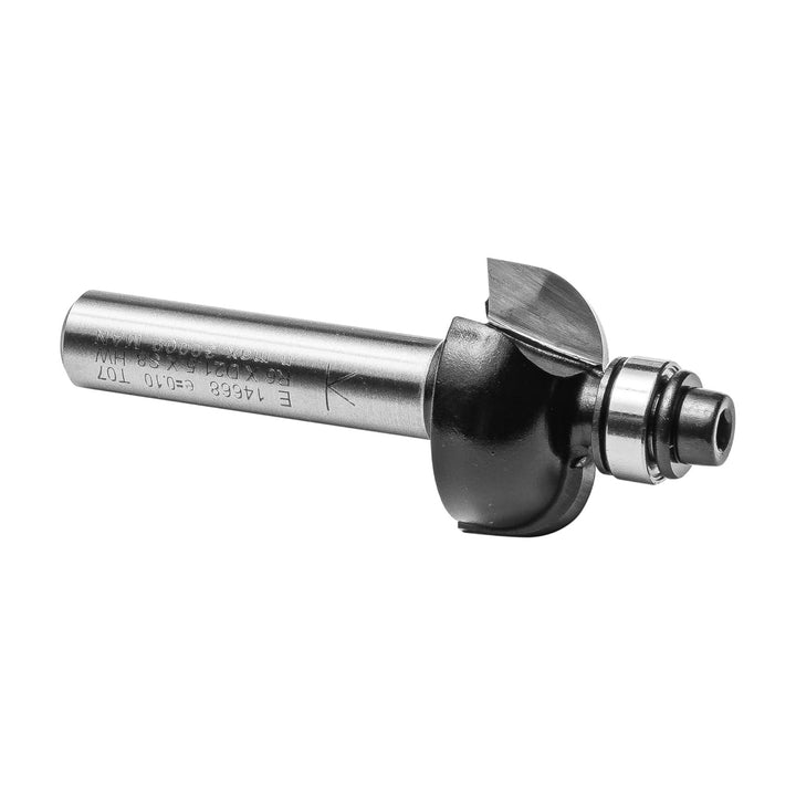 ENT 14668 Hohlkehlfräser HW, Schaft (S) 8 mm, Durchmesser (D) 21,5 mm, NL 9,5 mm, R 6 mm, SL 32 mm,
