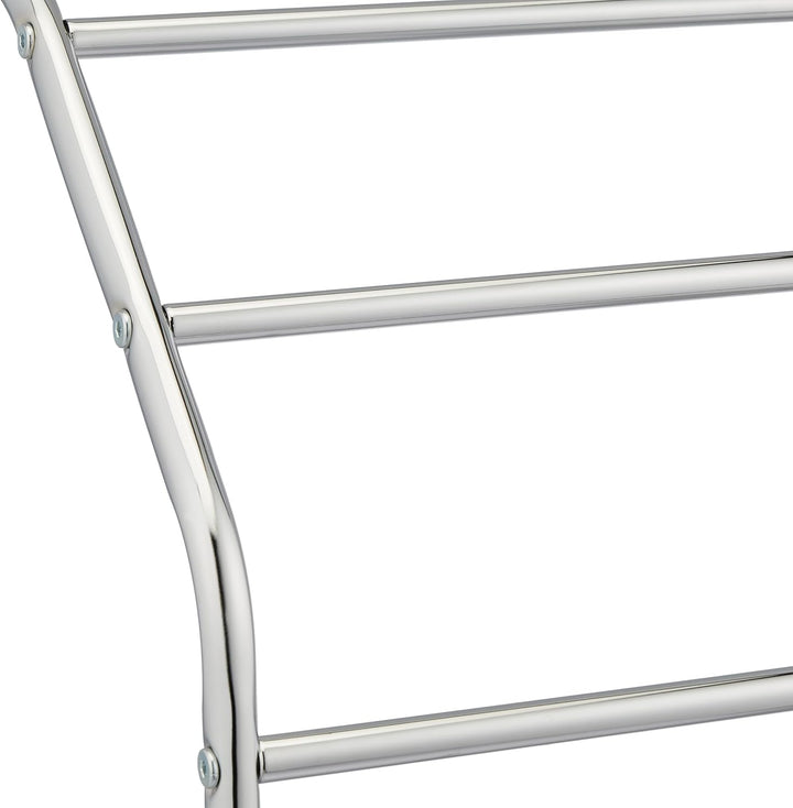 Relaxdays Handtuchständer, 3 Stangen, Ablage, freistehend, Stahl, HxBxT: 83,5x57,5x25,5 cm, Duschtuc