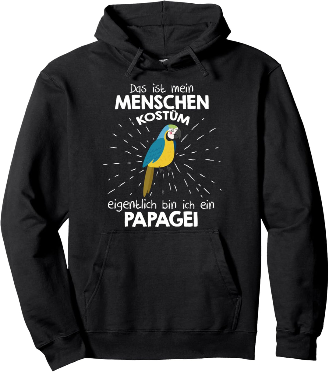 Mein Menschen Kostüm Bin ich ein Papagei, Halloween Outfit Pullover Hoodie