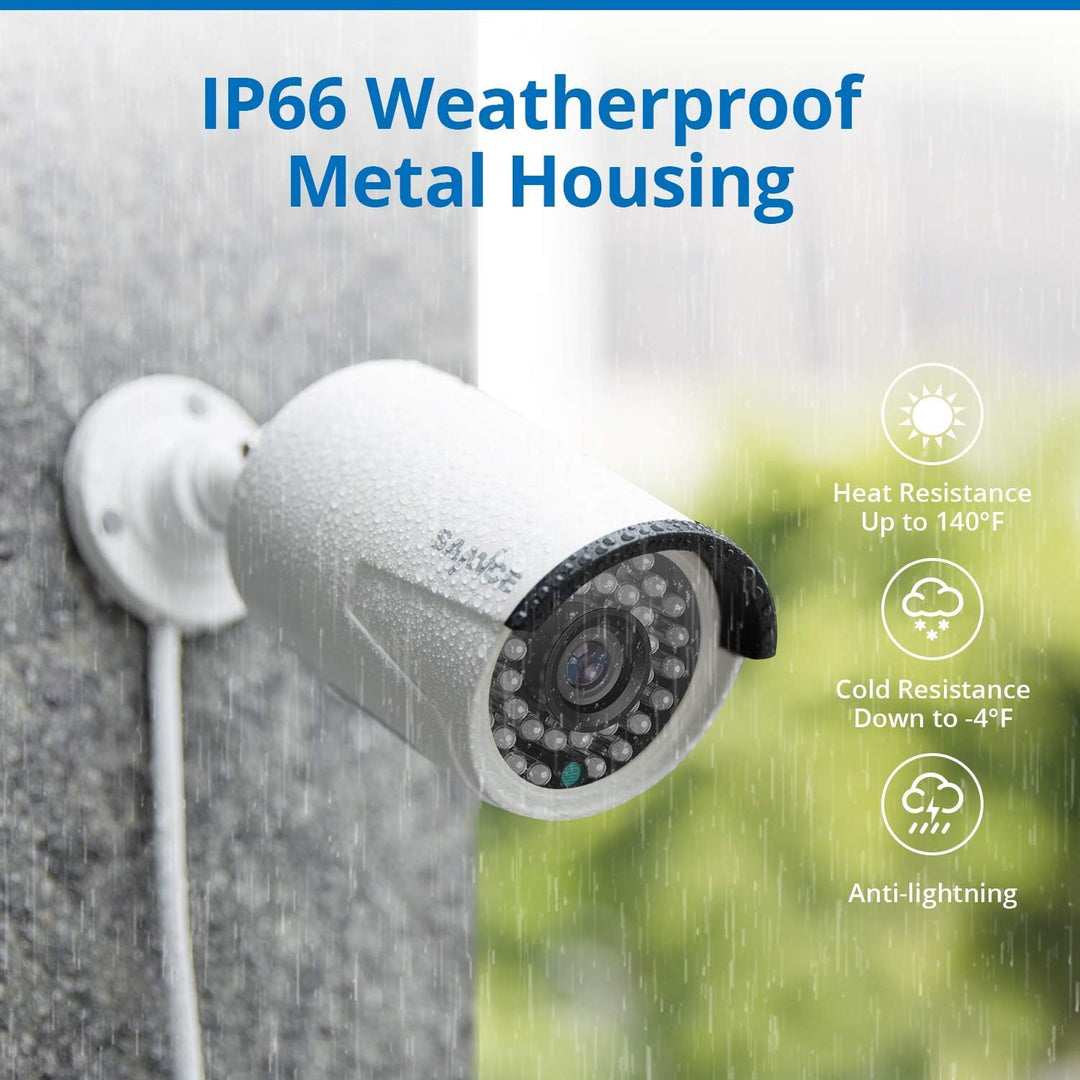 SANNCE PoE 5MP Überwachungsset, 2 Kameras für Innen und Aussen, 36 Stück IR-LEDs, IP66, wetterfestes