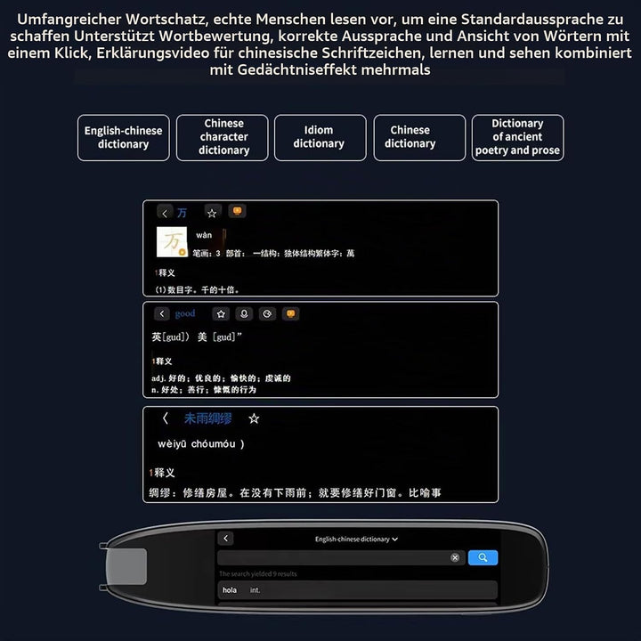 Scan Reader Pen, Scan Reader Pen, Smart Voice Translator Pen Sprachübersetzer Online 142 Sprachen Di