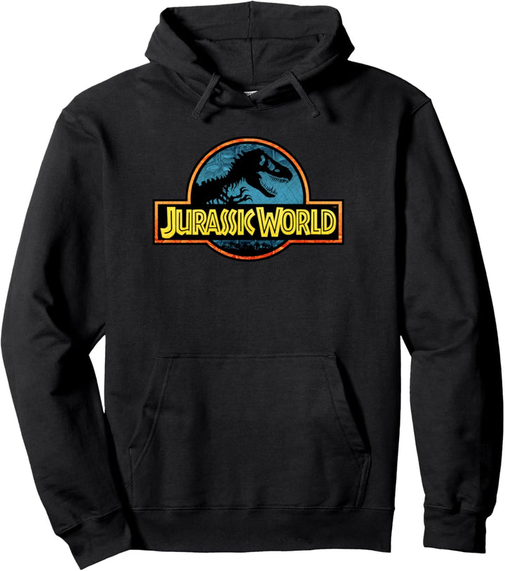 Jurassic World Classic Logo Bright Tech Pullover Hoodie