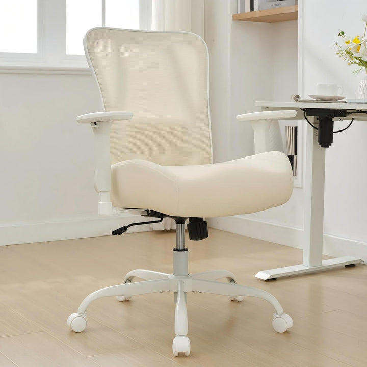 UEV Bürostuhl Ergonomisch bis 230KG, Wippfunktion,Schreibtischstuhl mit Armlehnen, höhenverstellbare