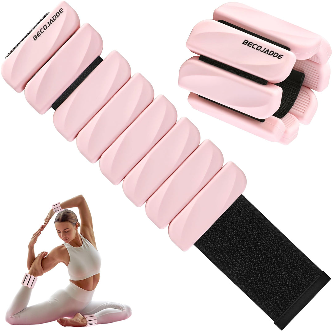 BECOJADDE Gewichtsmanschetten fuss 0.45 KG / 0.9 KG Je Gewichte für Beine und Arme Set 2 Ankle Weigh