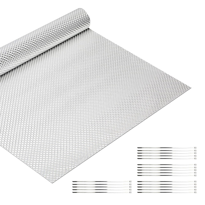 Hitzeschutz aus Geprägtem Aluminium mit 20 Kabelbindern aus Edelstahl, Hitzeschutzblech Auto für Aus