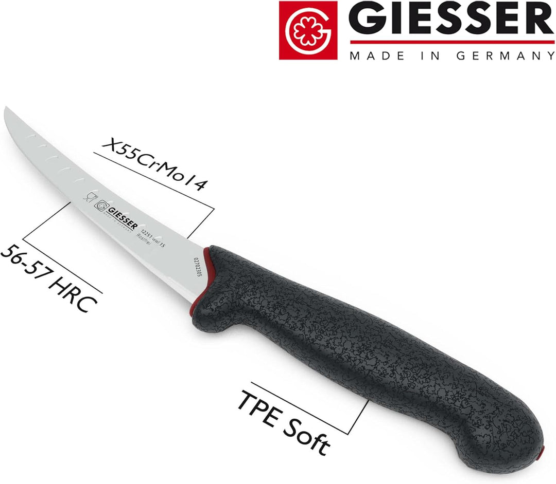 Giesser seit 1776 - Made in Germany - Ausbeinmesser rutschfest PrimeLine, 15 cm Klinge mit Kullen, s