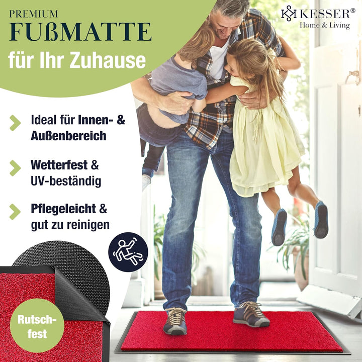 KESSER Schmutzfangmatte, Profi Fussmatte in vielen Grössen, Türmatte, Teppich, Fussabtreter & Fussab