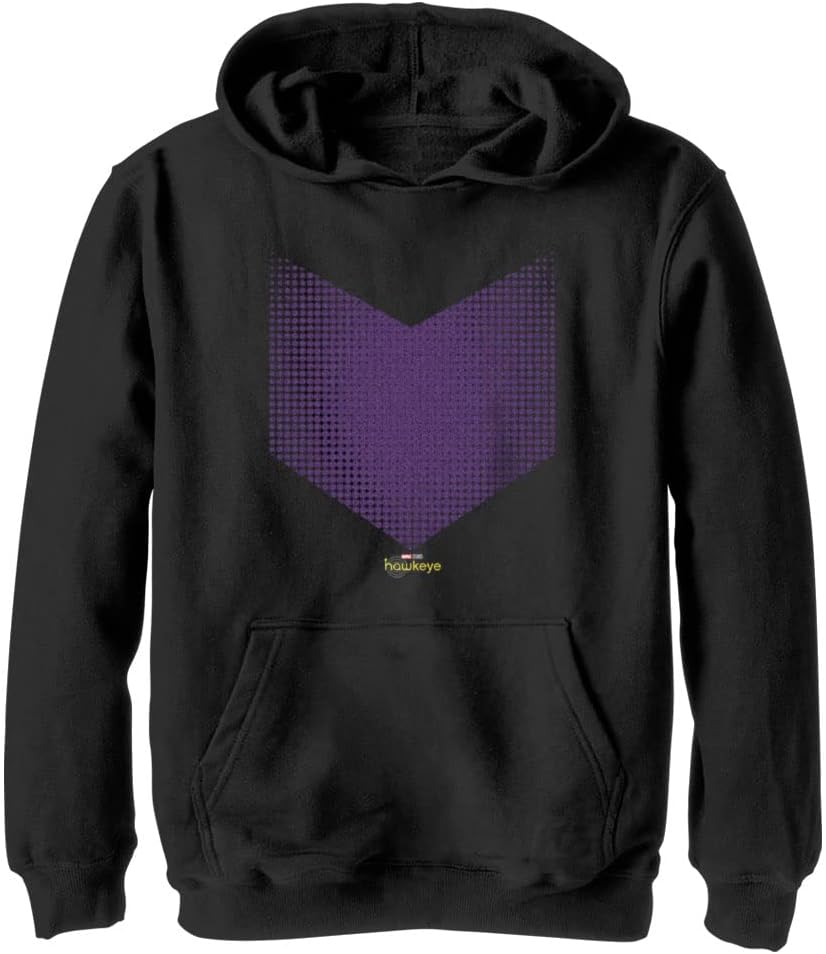 Marvel Jungen Hawkeye Hawkeye Halftone-kapuzenjacke mit Logo Hoodie, Schwarz, S