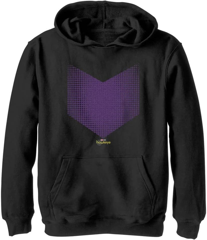 Marvel Jungen Hawkeye Hawkeye Halftone-kapuzenjacke mit Logo Hoodie, Schwarz, S