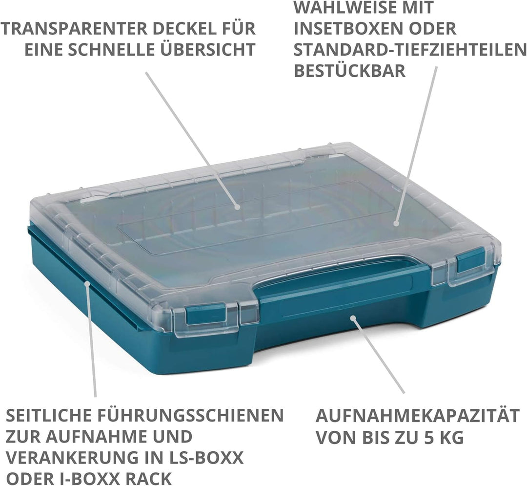 Aufbewahrungssystem für Schrauben | i-BOXX professional blau mit Insetbox H3 | Ideal für i-BOXX RACK