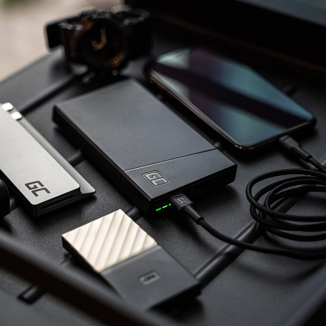 Green Cell Powerbank 10000mAh 18W PD USB C Externer Handyakkus GC PowerPlay10S Tragbares Ladegerät P