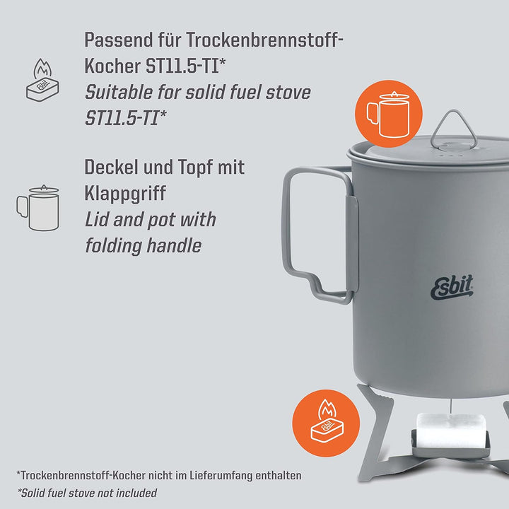 Esbit Titan Topf Grau, Grau