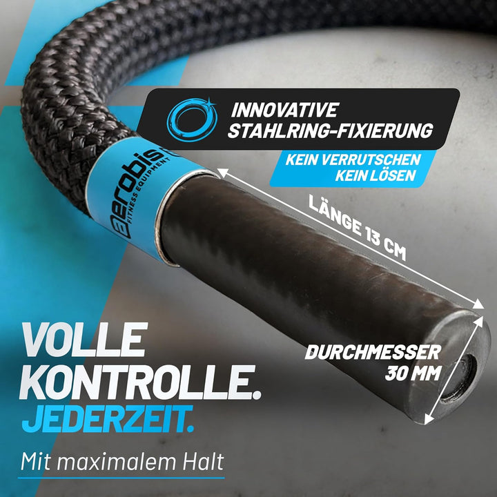 aerobis® Battle Jump Ropes | schweres Springseil | Geschmeidig und flexibel | Tau mit hohem Gewicht