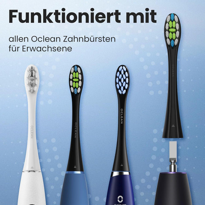 Oclean Bürstenköpfe Professional Clean 4 pack, Zahnbürstenköpfe mit DuPont Borsten für Oclean Elektr