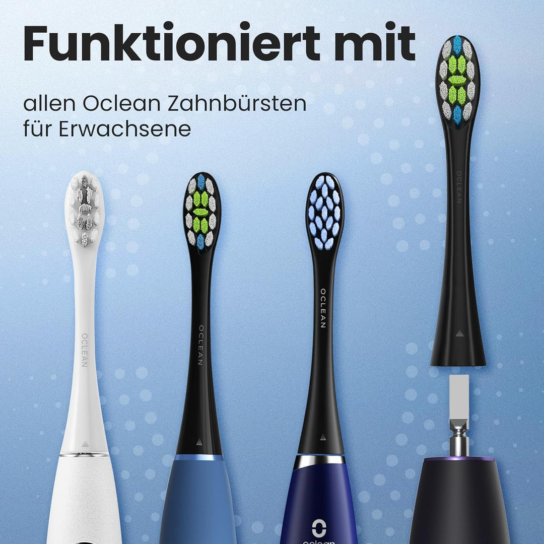 Oclean Bürstenköpfe Professional clean-6 pack, Weiss Zahnbürstenkopf mit DuPont-Borsten für Oclean E