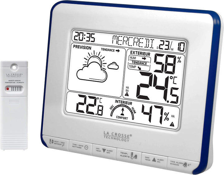 La Crosse Technology WS6818 Wetterstation mit Komfort-Anzeige, Weiss/silberfarben weiss / silberfarb