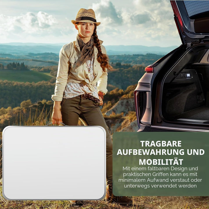 EFAN Campingtisch zusammenklappbar mit 2 verstellbaren Höhen, kleiner Klapptisch aus Aluminium, 75 c