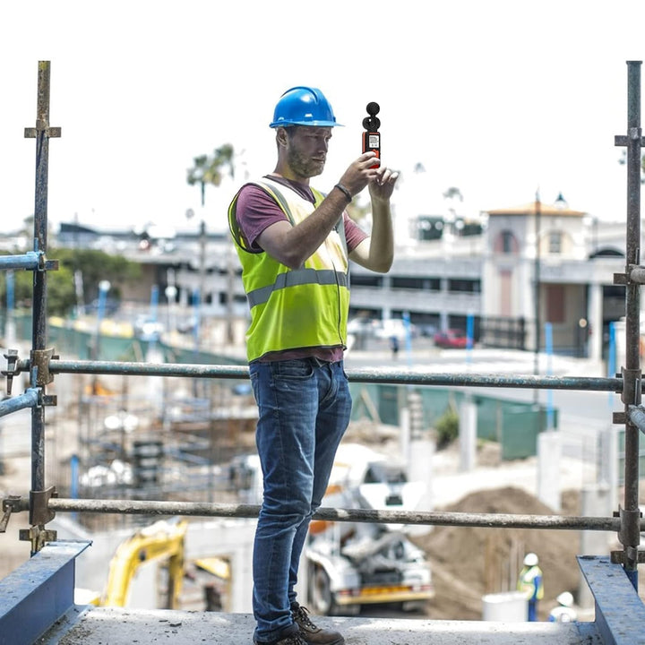 Windmesser Windmessgerät WBGT 881W Heat Stress Meter mit Feuchtkugeltemperatur, Gefahrenpegelanzeige