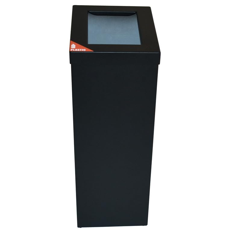 PROREGAL Wertstoffsammler RecycloFlex 60 | 60 Liter, HxBxT 70,5x26,3x34,3cm | Aluminium | Schwarz, S