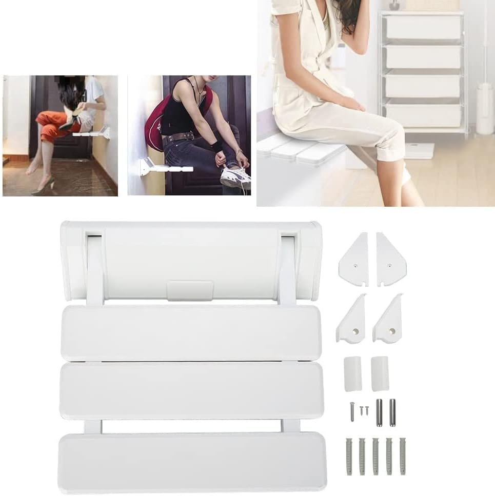 Duschklappsitz für Wandmontage, bis 150 kg - Klappsitz Dusche hochklappbar für die Dusche Stuhl klap