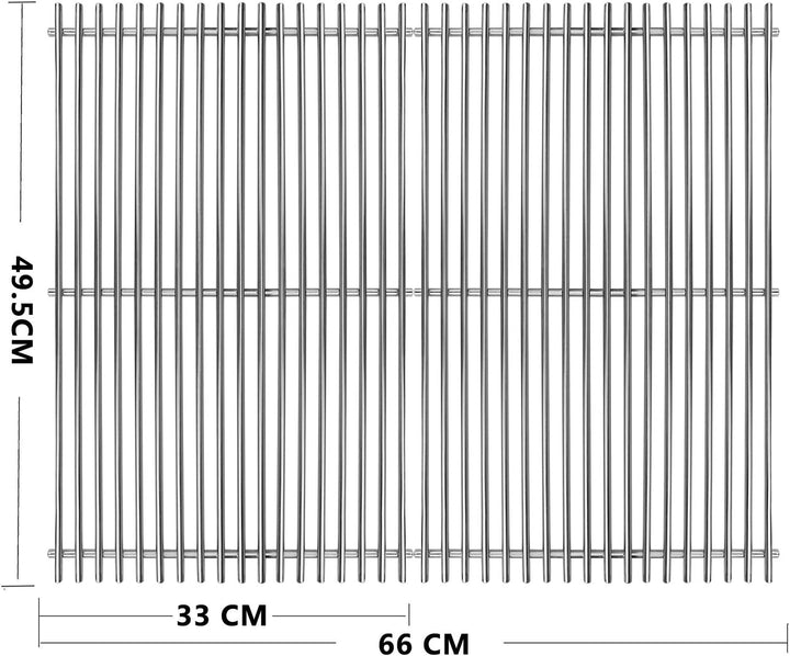 GFTIME 49,5 x 33cm 7528 Grillrost Edelstahl,62752 Brenner 49,5cm Flavorizer Bars 7620 für Weber Gene